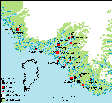 Mapa del sur de Groenlandia